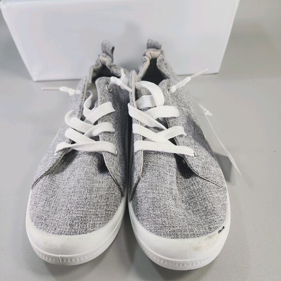 Womens Soles Mates Sz 7 012040 Gray Canvas Lightweight Comfortable Slip In Shoes - Picture 3 of 8